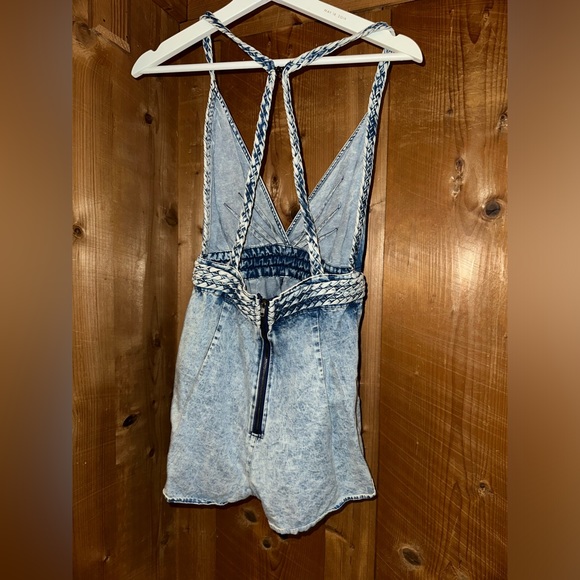 Retro Stonewashed Shorts Jumpsuit - Picture 2 of 2